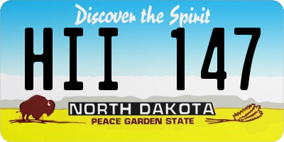 ND license plate HII147