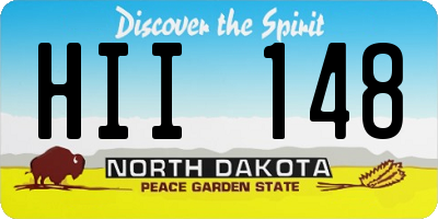 ND license plate HII148