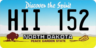 ND license plate HII152