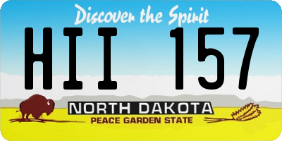 ND license plate HII157