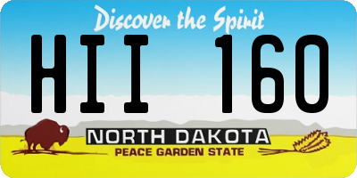 ND license plate HII160