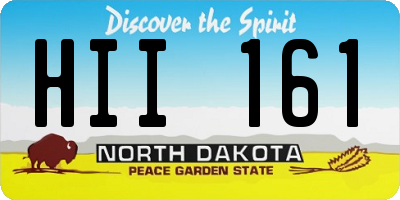 ND license plate HII161