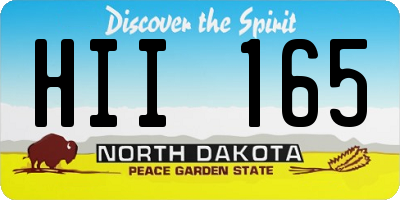 ND license plate HII165
