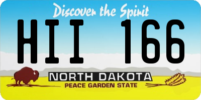 ND license plate HII166