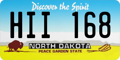 ND license plate HII168