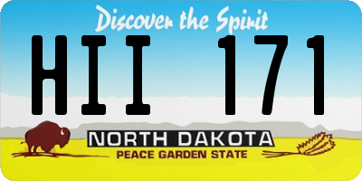 ND license plate HII171