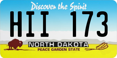 ND license plate HII173