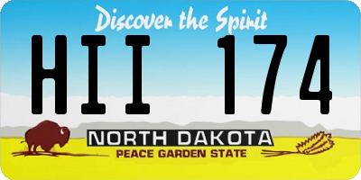 ND license plate HII174