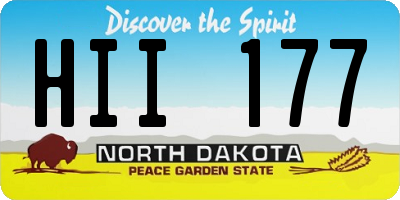 ND license plate HII177