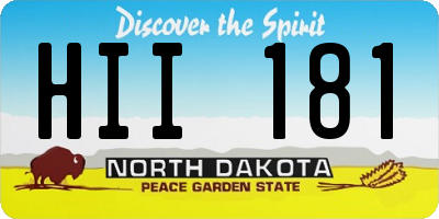 ND license plate HII181