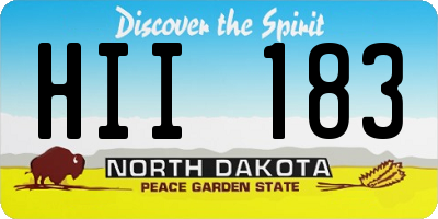 ND license plate HII183