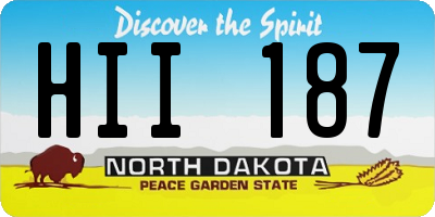 ND license plate HII187