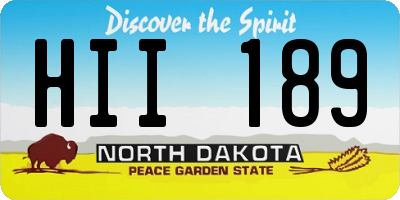 ND license plate HII189