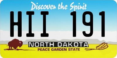 ND license plate HII191