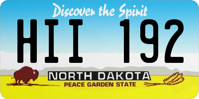 ND license plate HII192