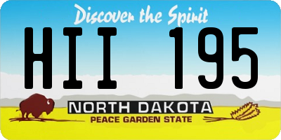 ND license plate HII195