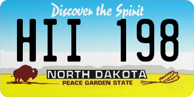 ND license plate HII198