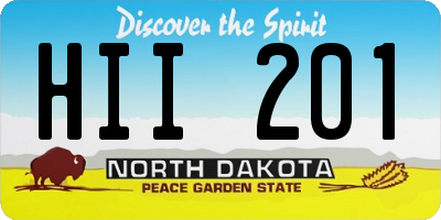 ND license plate HII201