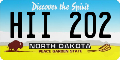 ND license plate HII202