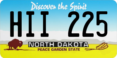 ND license plate HII225