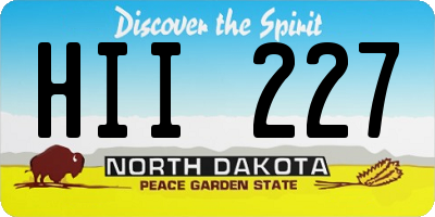 ND license plate HII227