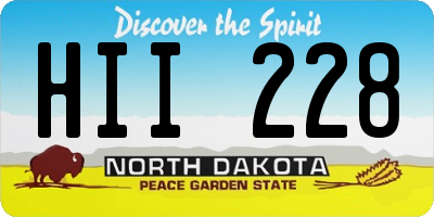 ND license plate HII228