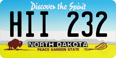 ND license plate HII232