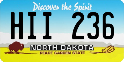 ND license plate HII236