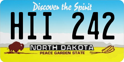 ND license plate HII242