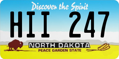 ND license plate HII247