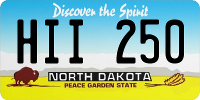 ND license plate HII250