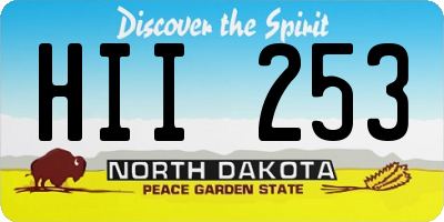 ND license plate HII253