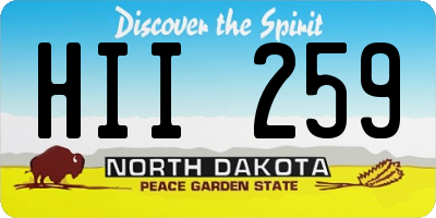 ND license plate HII259