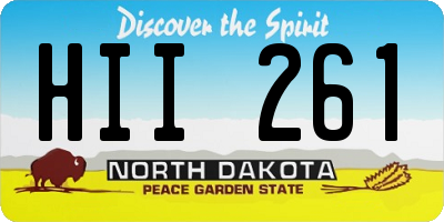 ND license plate HII261