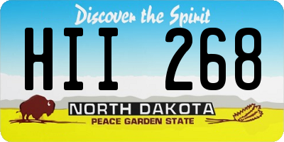 ND license plate HII268