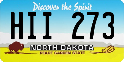 ND license plate HII273