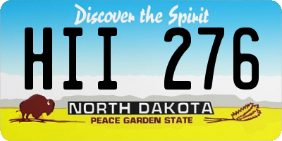 ND license plate HII276