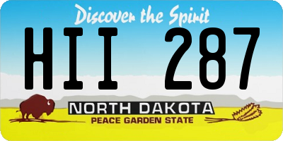 ND license plate HII287