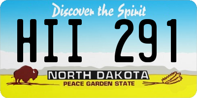 ND license plate HII291