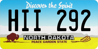 ND license plate HII292