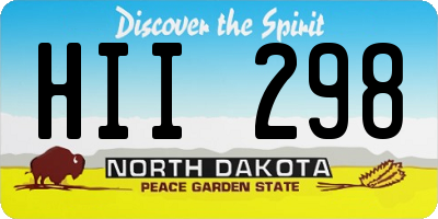 ND license plate HII298