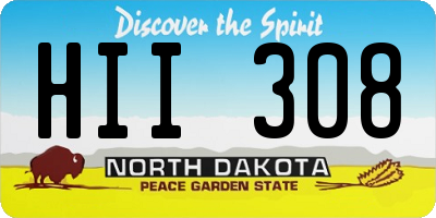 ND license plate HII308