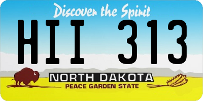 ND license plate HII313