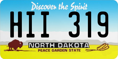 ND license plate HII319