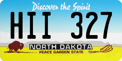 ND license plate HII327
