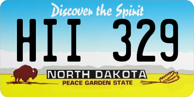 ND license plate HII329