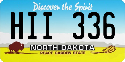 ND license plate HII336