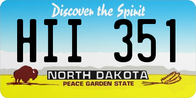 ND license plate HII351