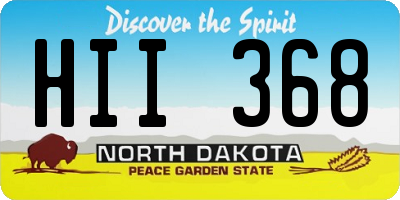 ND license plate HII368