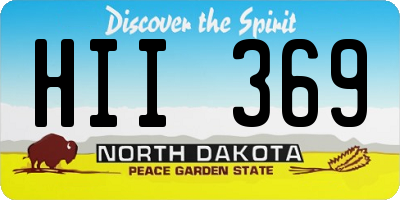 ND license plate HII369